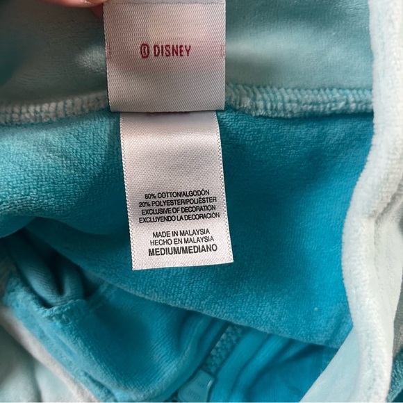 Vintage Disney Winnie the Pooh Teal Velour Sleep Nightgown Tigger Christmas Med - Picture 3 of 11